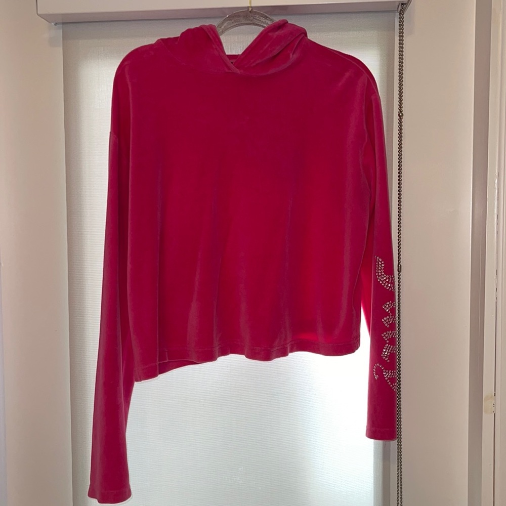 Pink juicy couture pull over hoodie